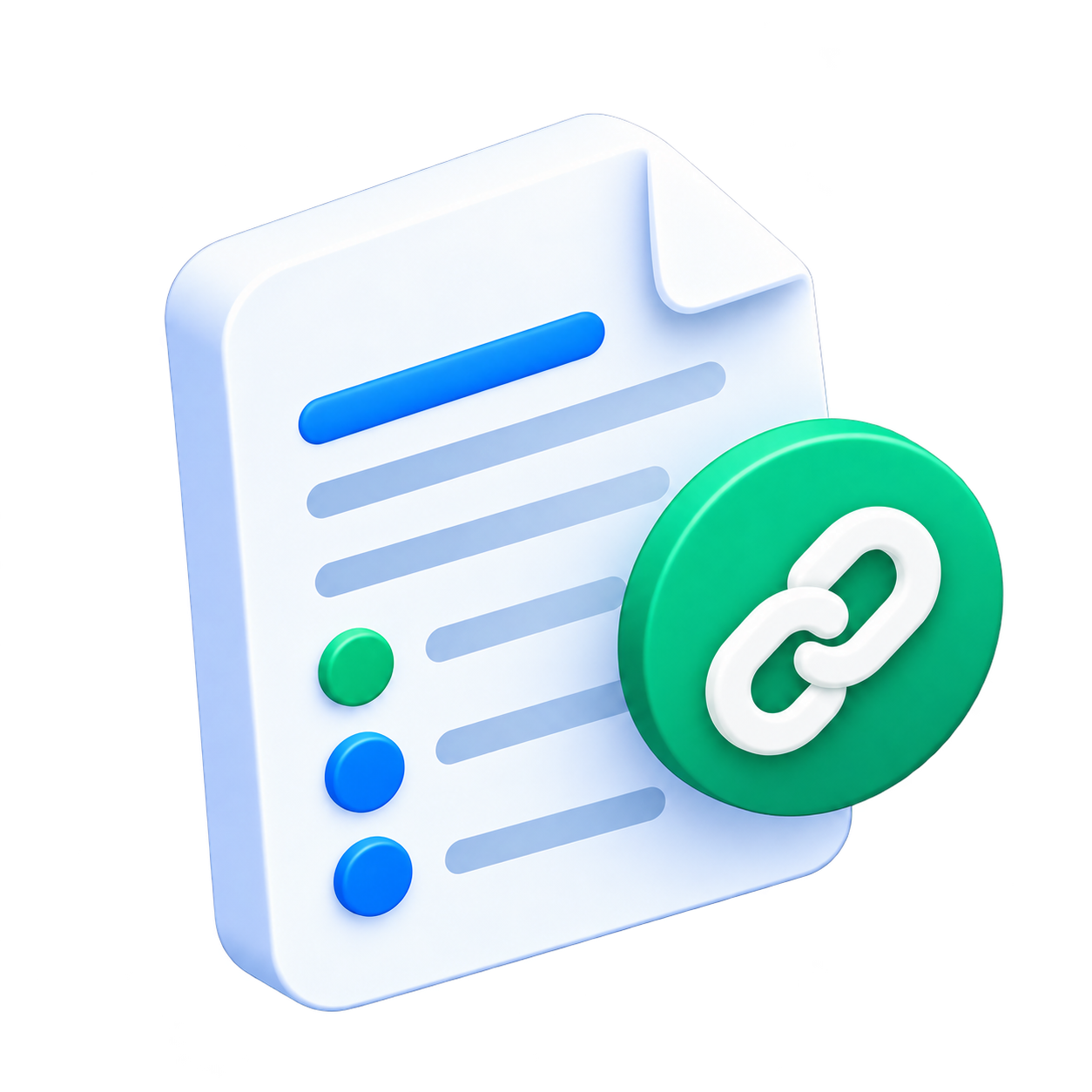 3D Document Link Badge