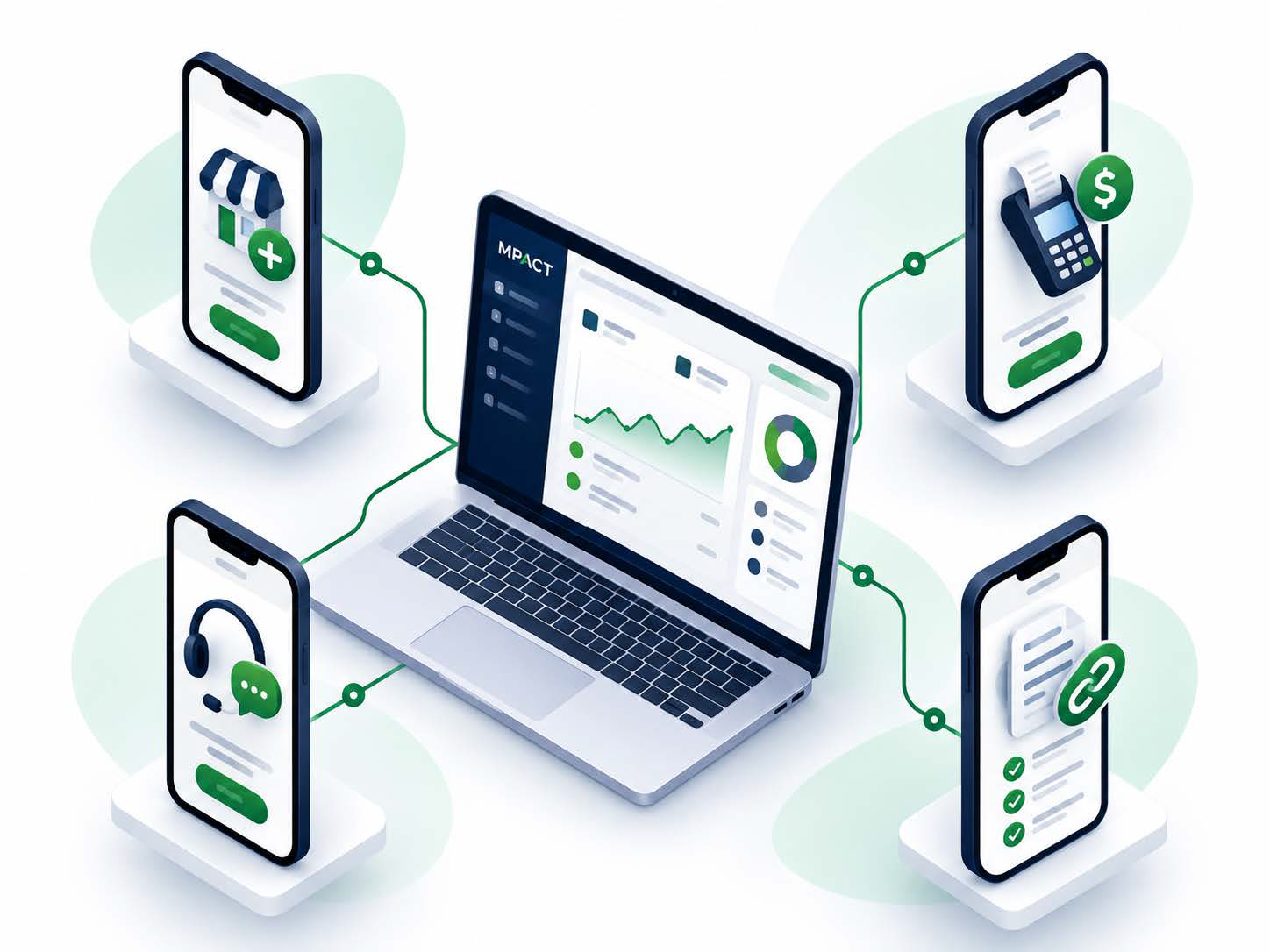 Connected Omnichannel Dashboard Illustration